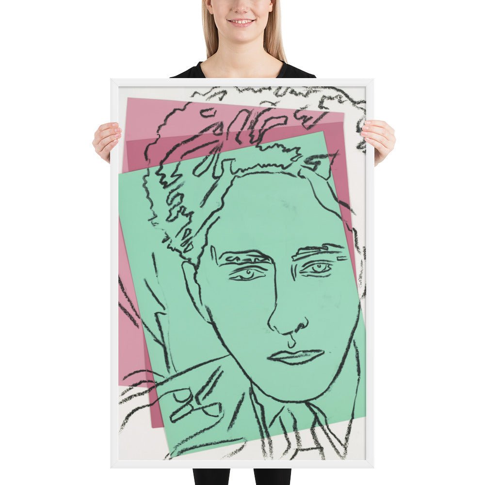Jean Cocteau by Andy Warhol , Framed poster