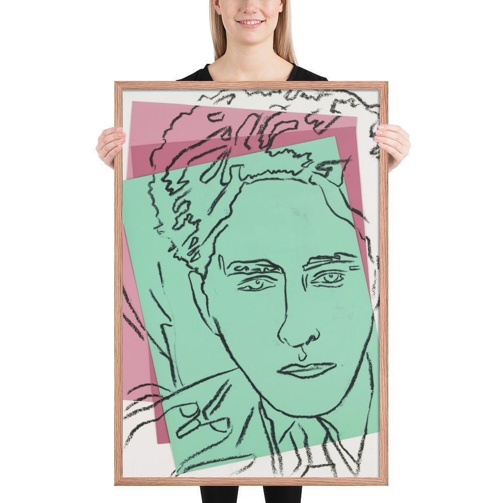 Jean Cocteau by Andy Warhol , Framed poster