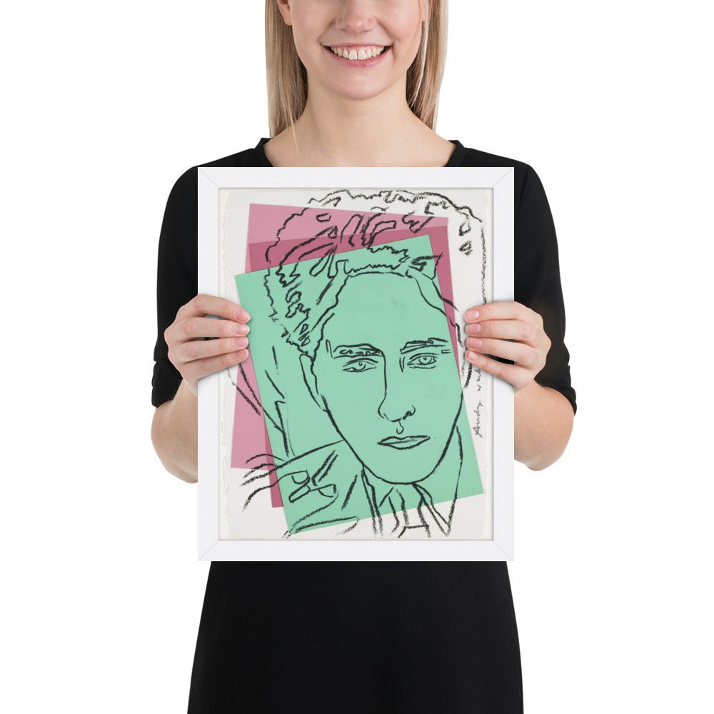 Jean Cocteau by Andy Warhol , Framed poster