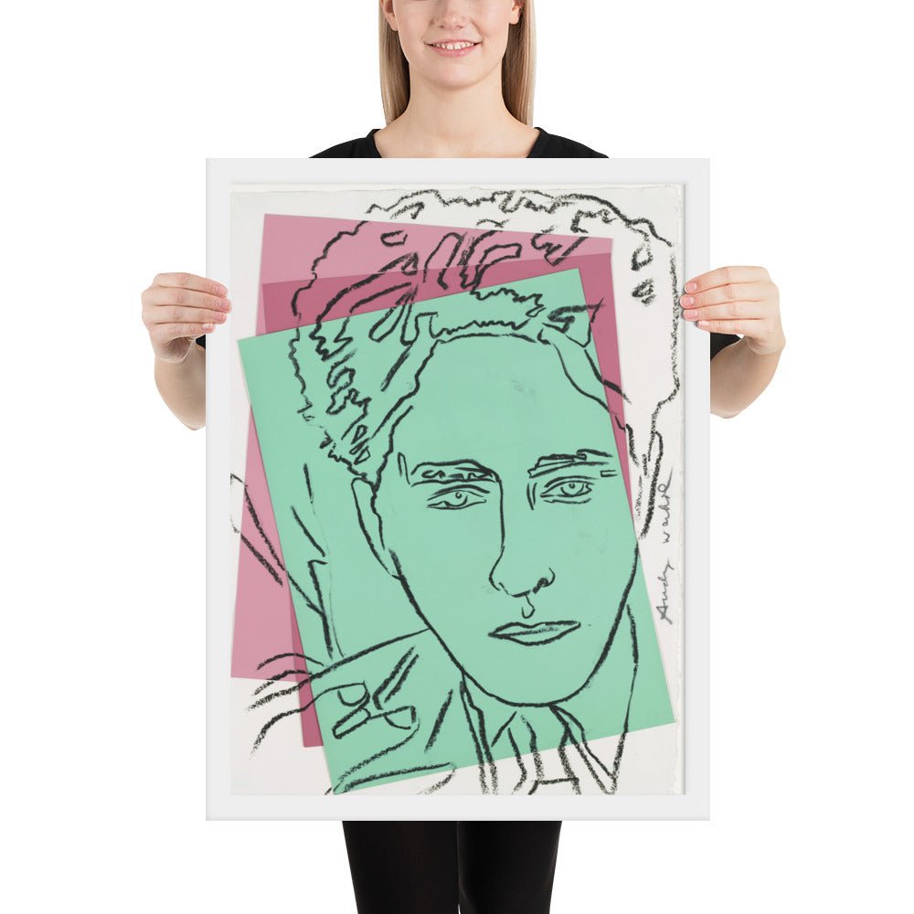 Jean Cocteau by Andy Warhol , Framed poster