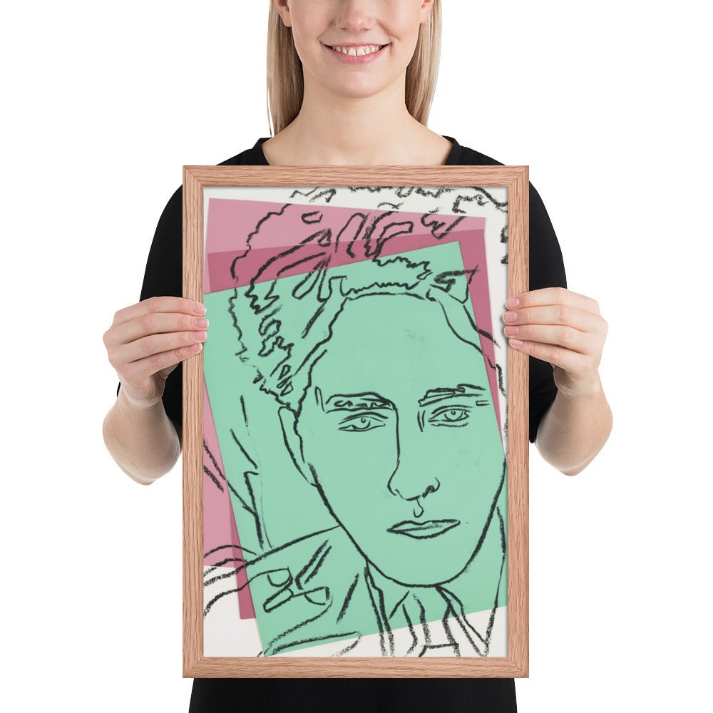 Jean Cocteau by Andy Warhol , Framed poster
