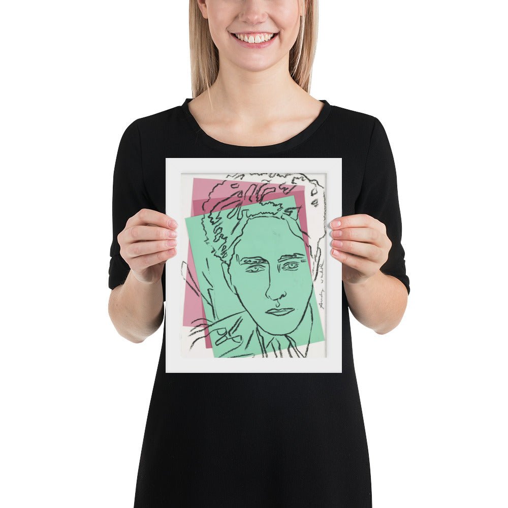 Jean Cocteau by Andy Warhol , Framed poster