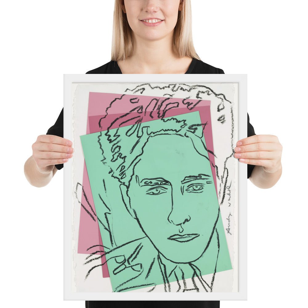 Jean Cocteau by Andy Warhol , Framed poster