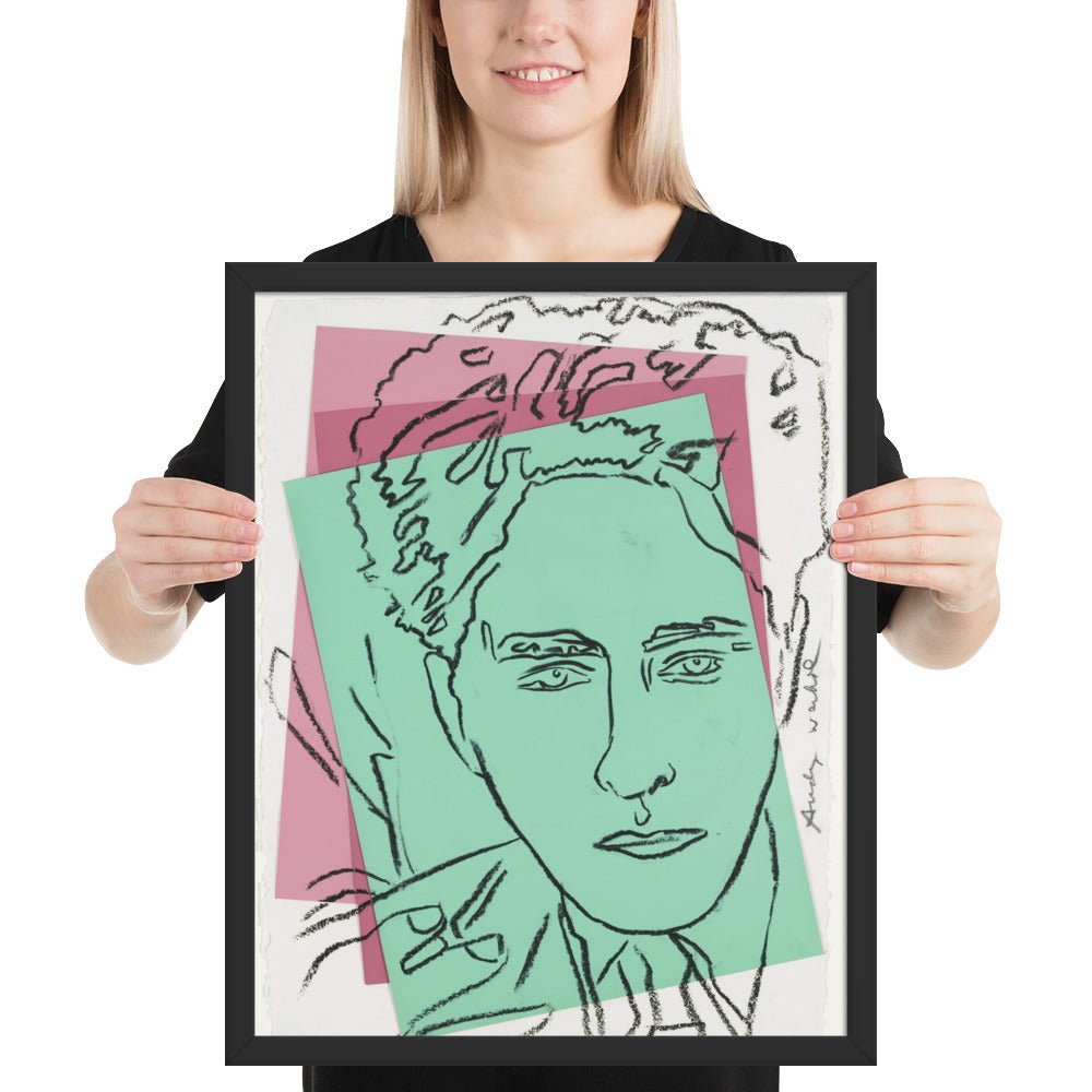 Jean Cocteau by Andy Warhol , Framed poster