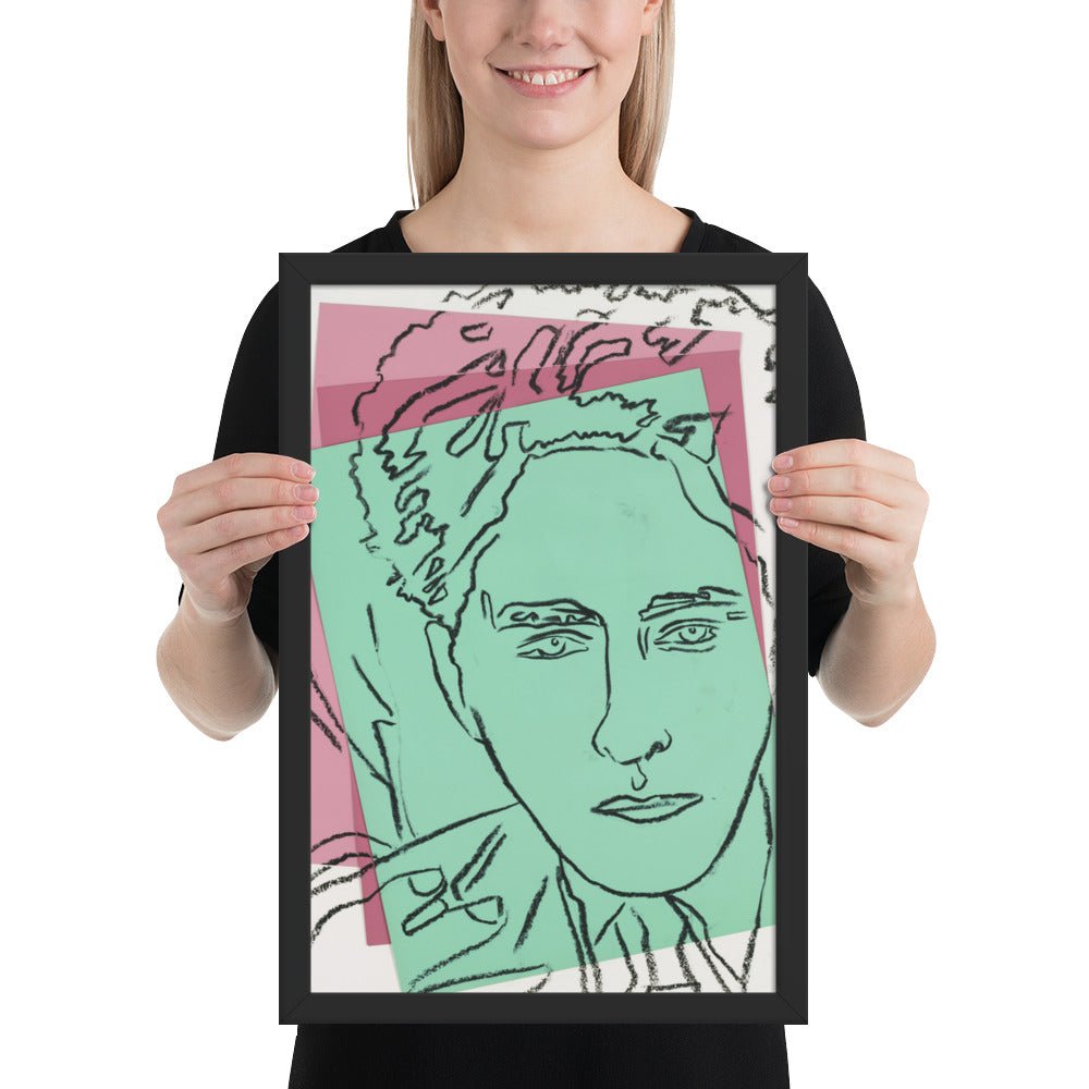 Jean Cocteau by Andy Warhol , Framed poster