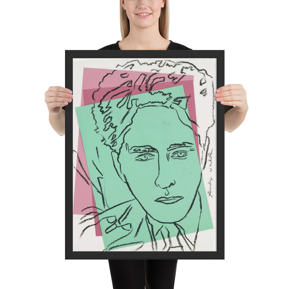 Jean Cocteau by Andy Warhol , Framed poster