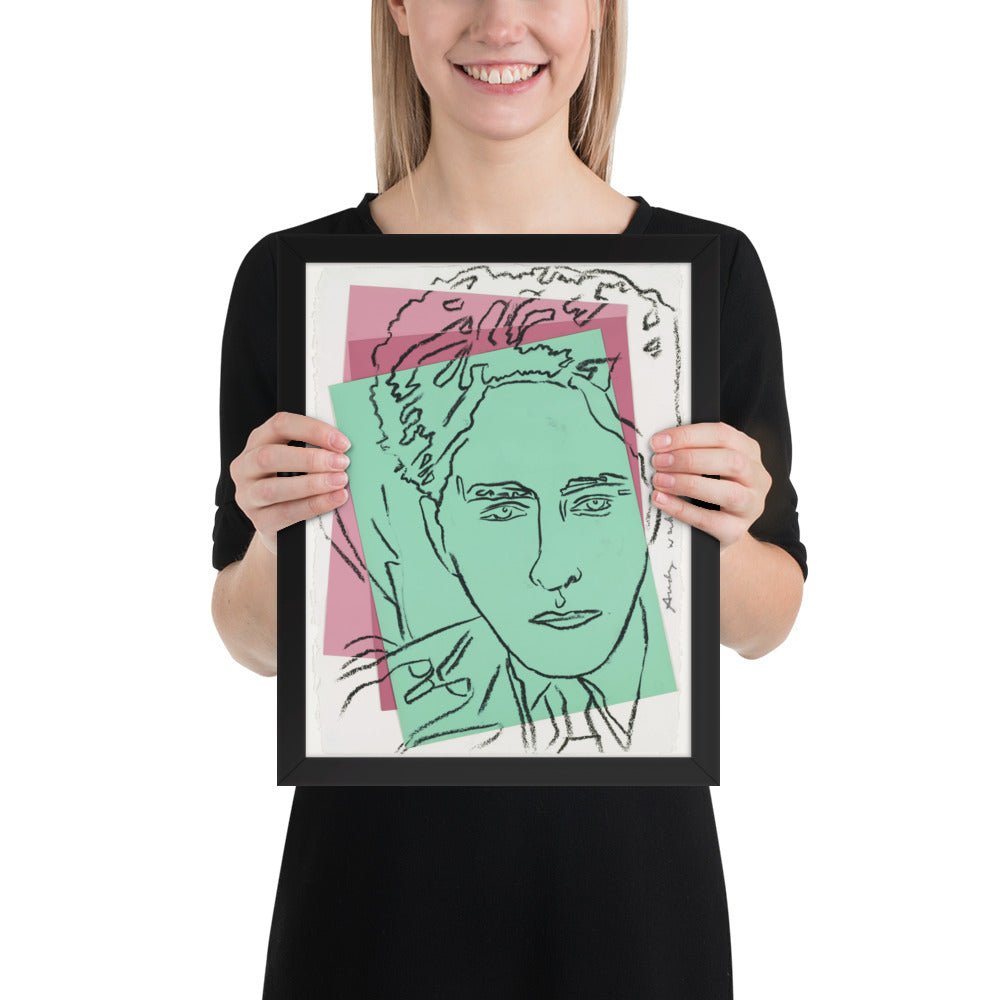Jean Cocteau by Andy Warhol , Framed poster