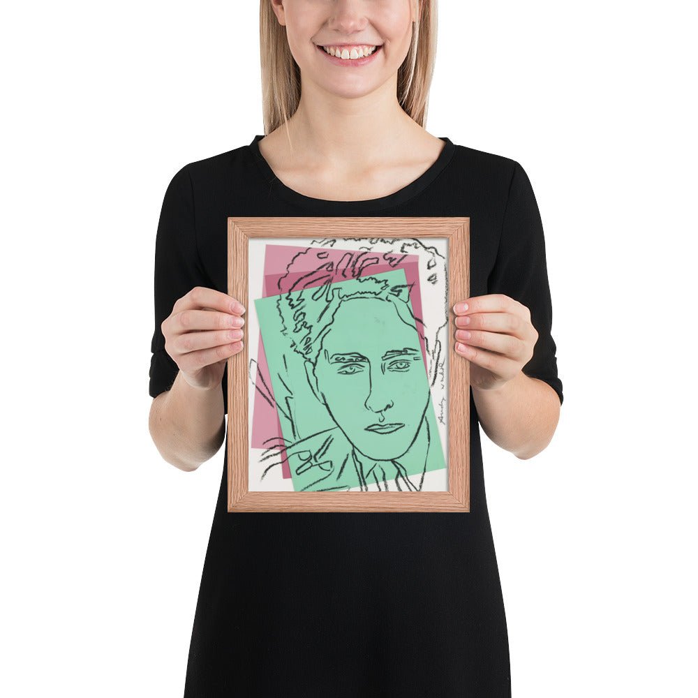 Jean Cocteau by Andy Warhol , Framed poster