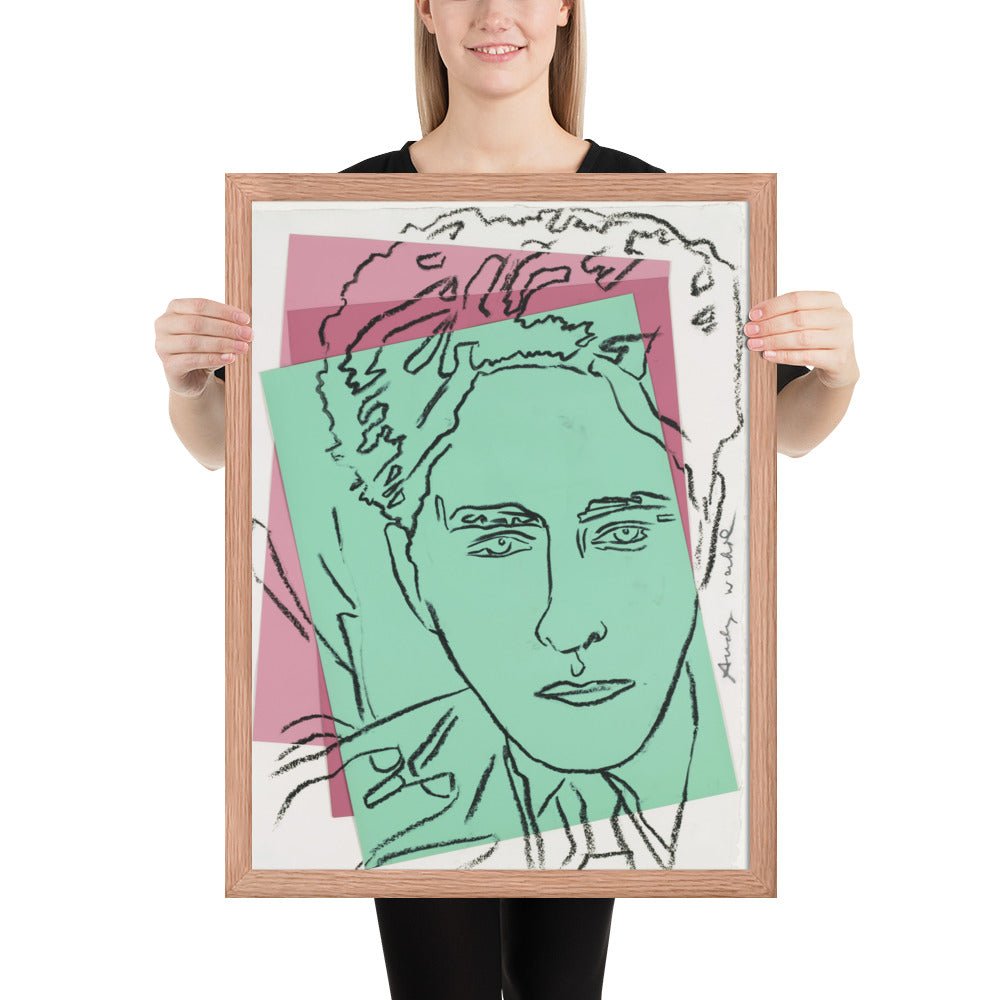 Jean Cocteau by Andy Warhol , Framed poster