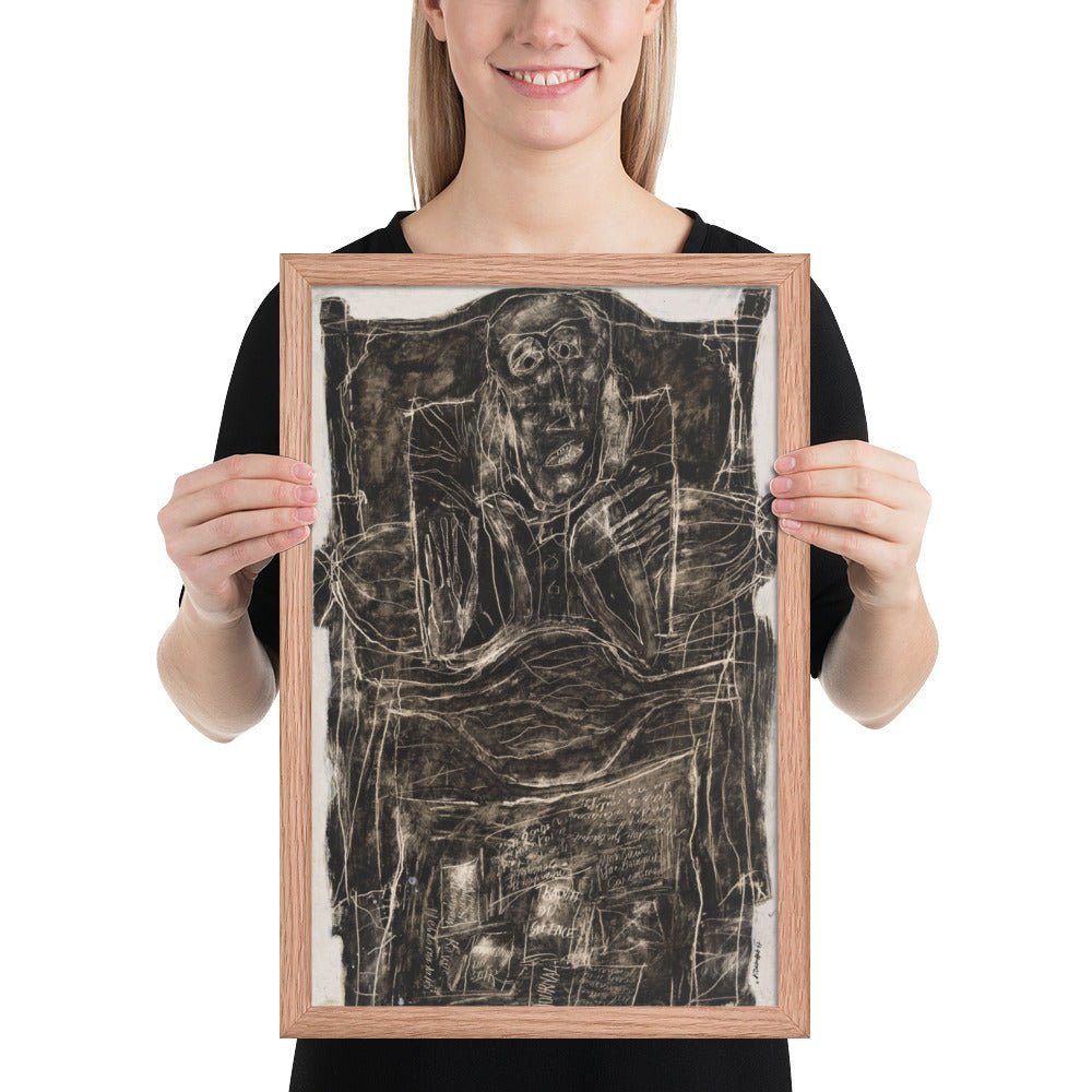 Joë Bousquet in Bed by Jean Dubuffet, Framed poster