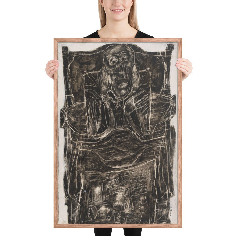 Joë Bousquet in Bed by Jean Dubuffet, Framed poster