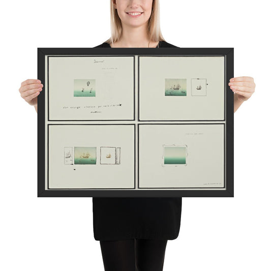 Journal d'un voyage utopique by Marcel Broodthaers, Framed poster