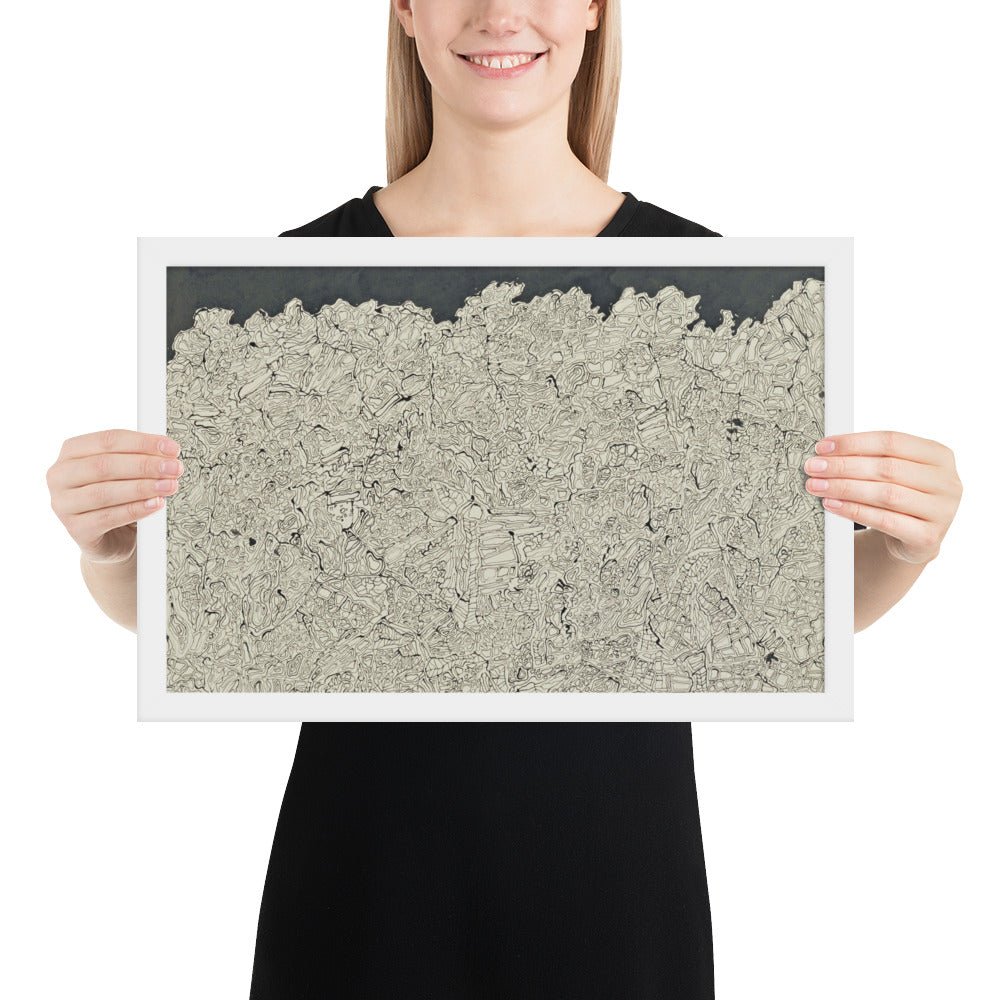 Landscape by Jean Dubuffet, Framed poster