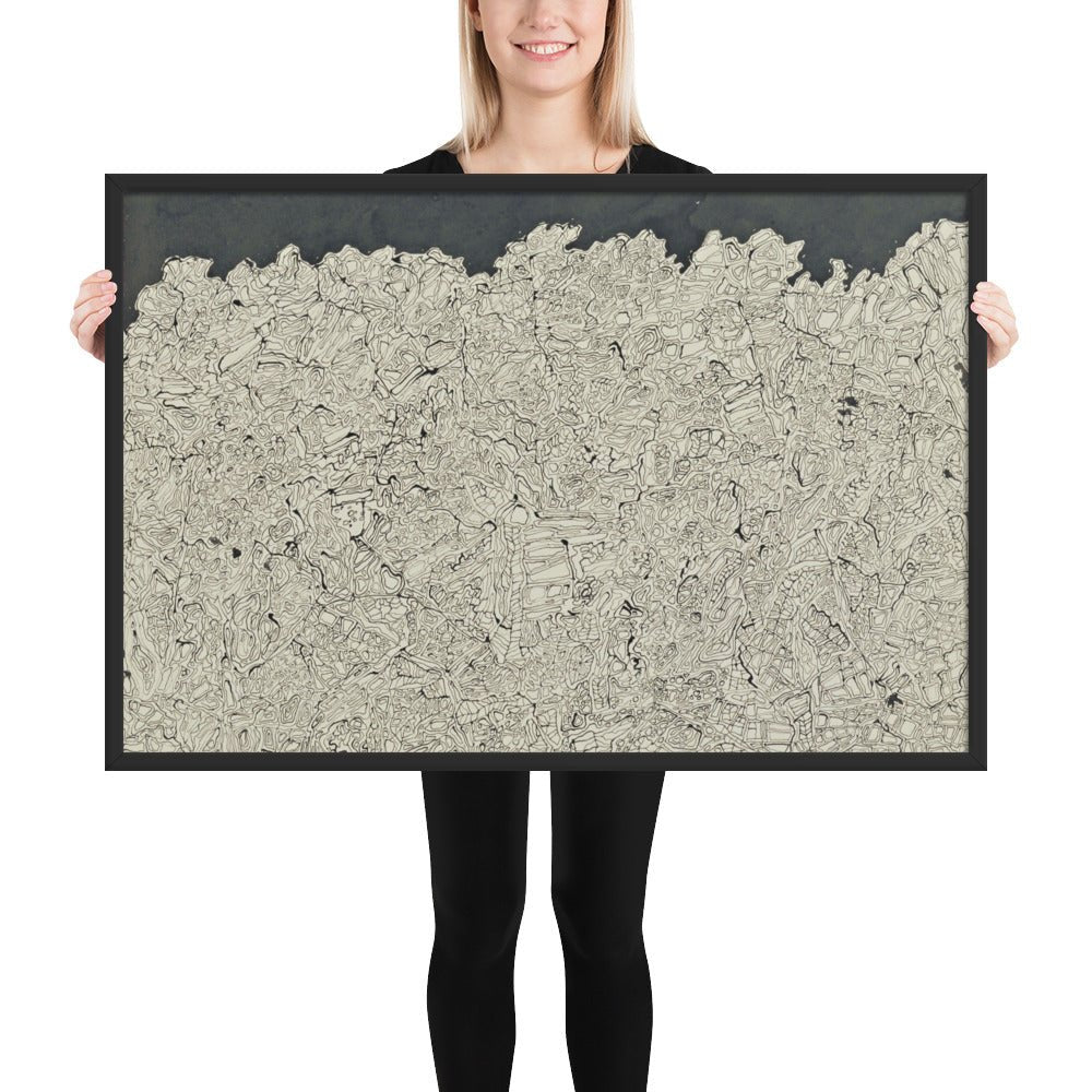 Landscape by Jean Dubuffet, Framed poster