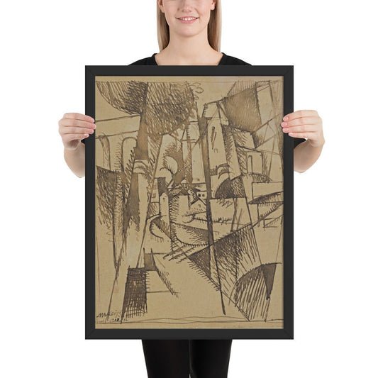Landscape with Bridge and Viaduct by Albert Gleizes, Framed poster