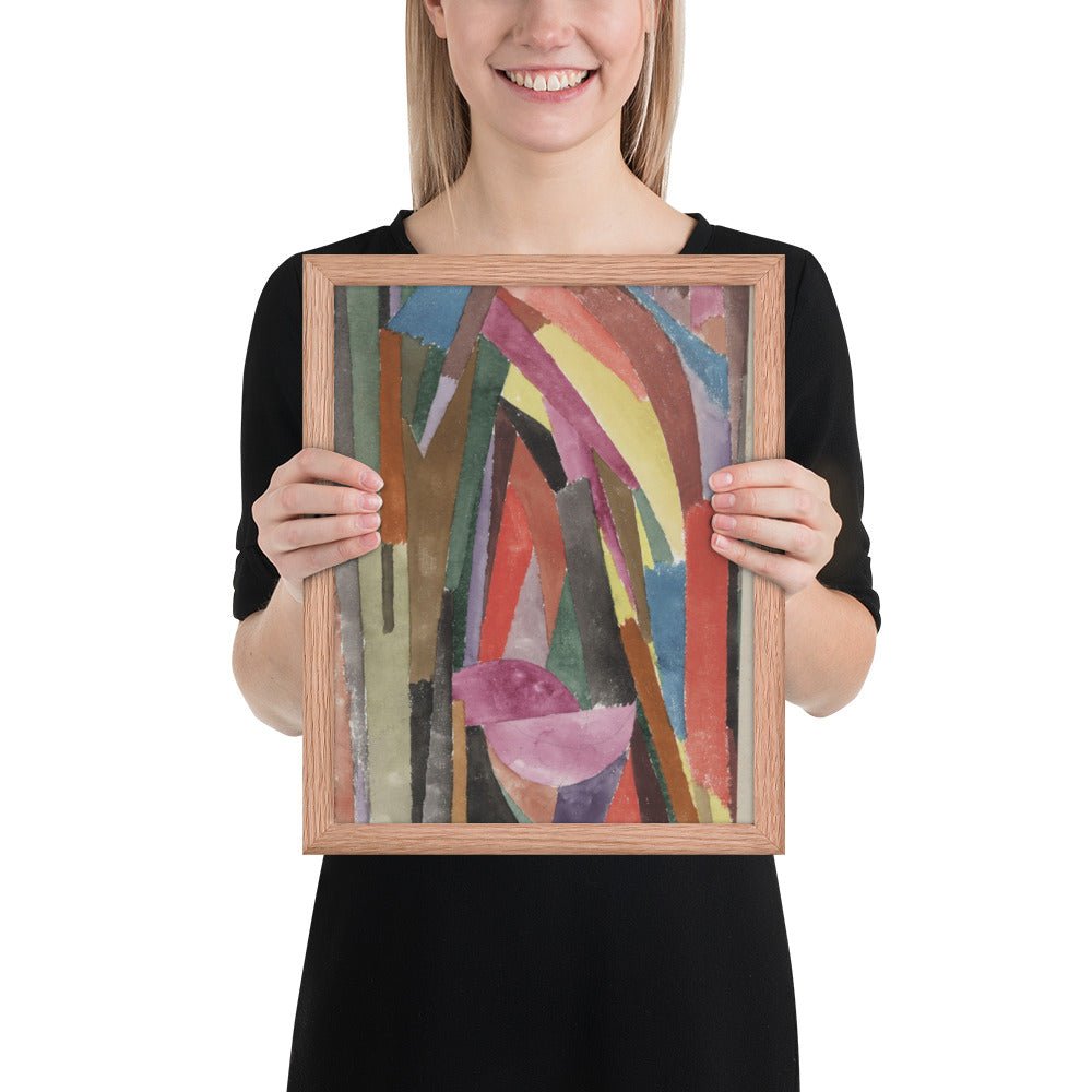 Laughing Gothic by Paul Klee, Framed poster