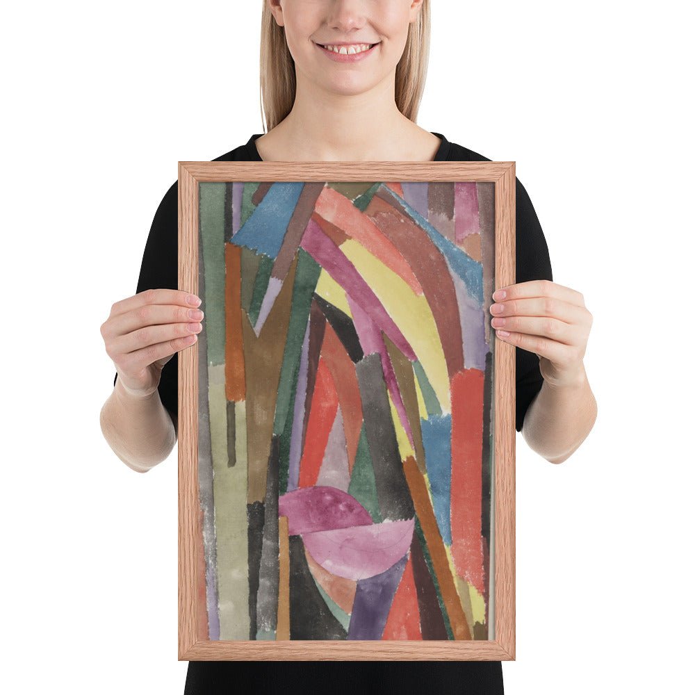 Laughing Gothic by Paul Klee, Framed poster