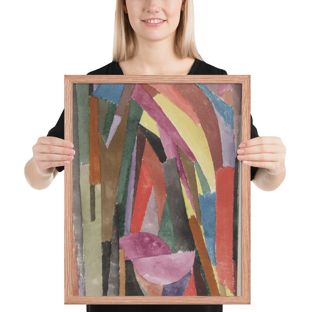 Laughing Gothic by Paul Klee, Framed poster