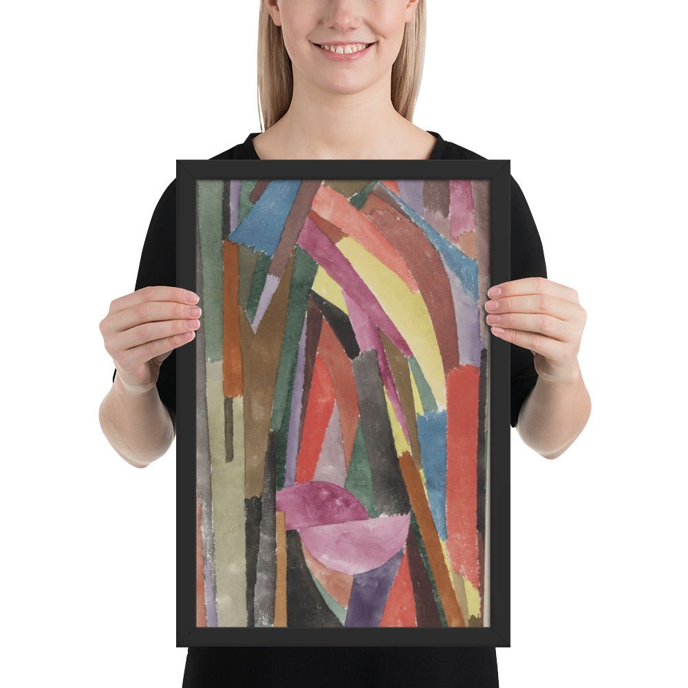 Laughing Gothic by Paul Klee, Framed poster