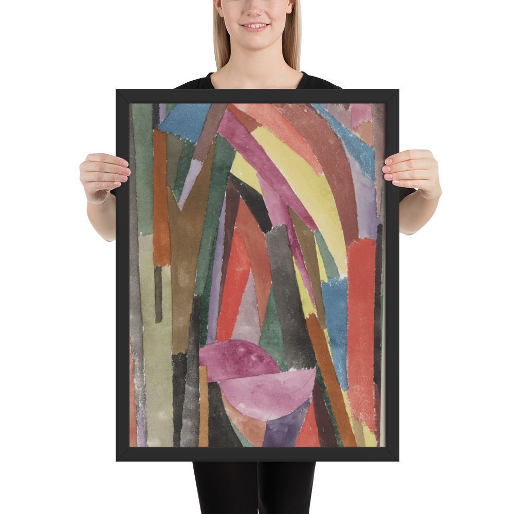 Laughing Gothic by Paul Klee, Framed poster