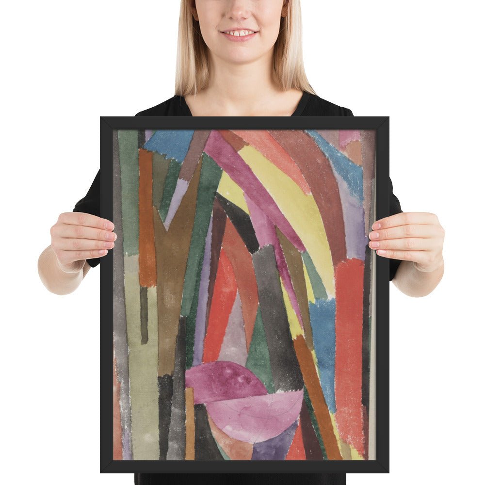 Laughing Gothic by Paul Klee, Framed poster