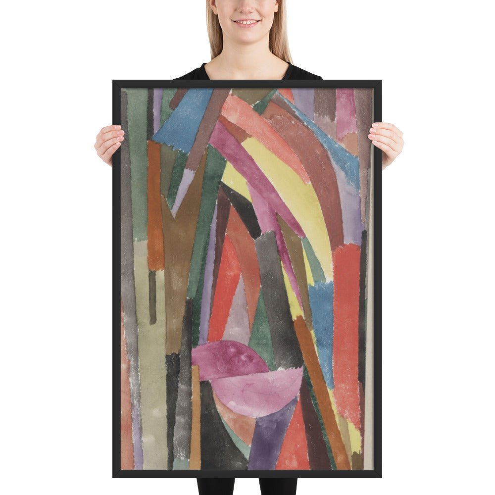 Laughing Gothic by Paul Klee, Framed poster