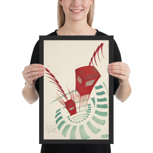 Lifts (Elevators), 1930 by Cyril Power, vintage modernist art, Framed poster print