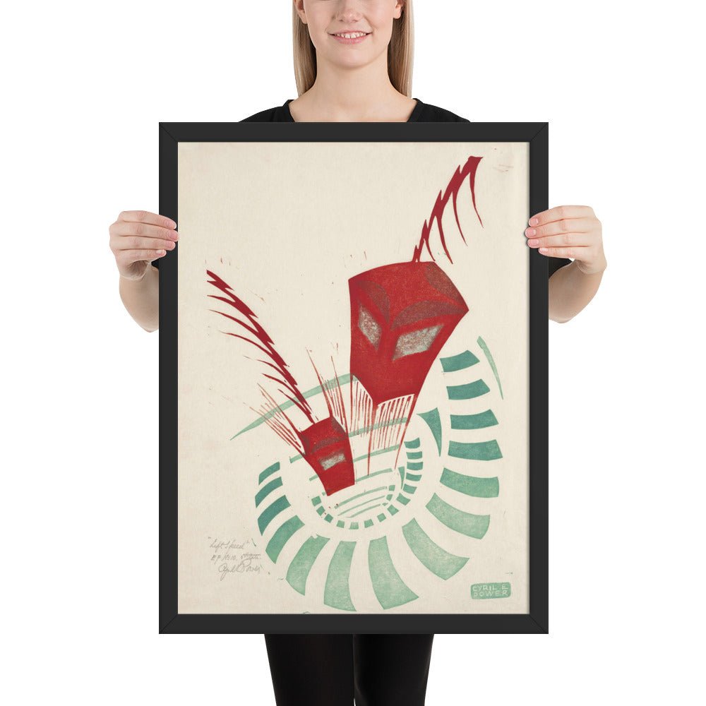 Lifts (Elevators), 1930 by Cyril Power, vintage modernist art, Framed poster print