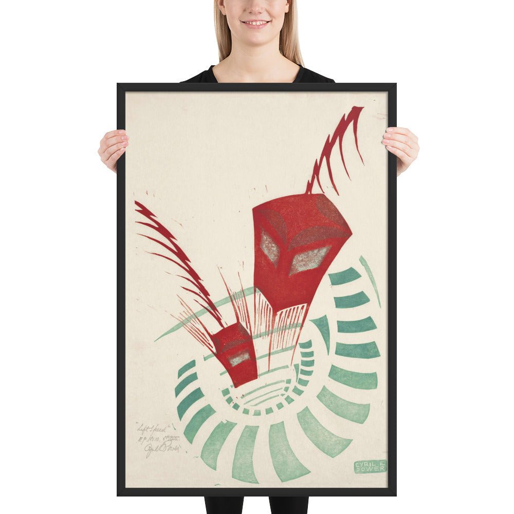 Lifts (Elevators), 1930 by Cyril Power, vintage modernist art, Framed poster print