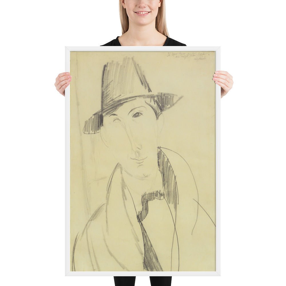 Mario the Musician by Amedeo Modigliani, Framed poster