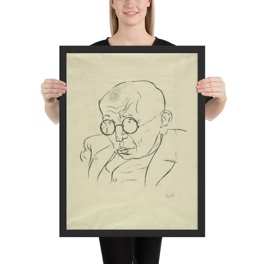 Max Herrmann-Neisse by George Grosz, Framed poster