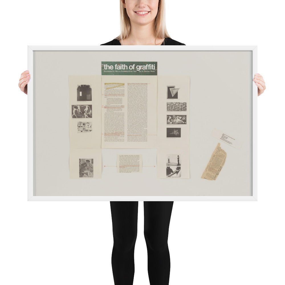 Michelangelo by Chris Burden, Framed poster