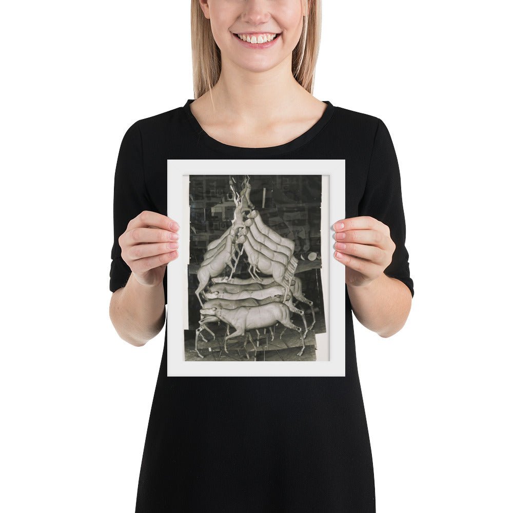 Model for Animal Pyramid II by Bruce Nauman, Framed poster
