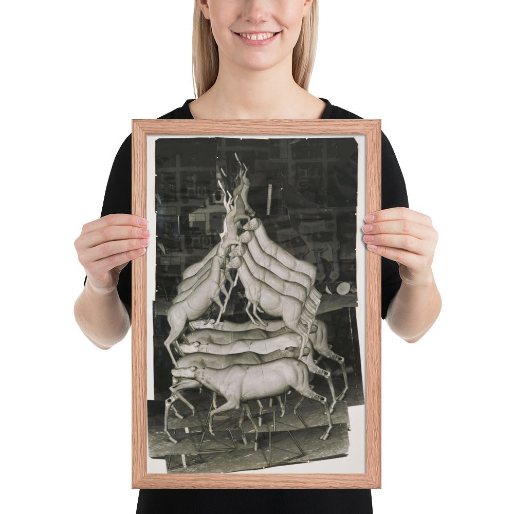 Model for Animal Pyramid II by Bruce Nauman, Framed poster