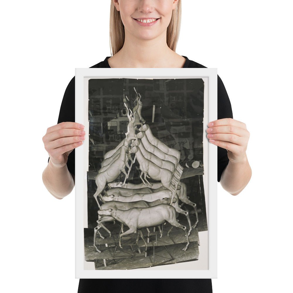 Model for Animal Pyramid II by Bruce Nauman, Framed poster