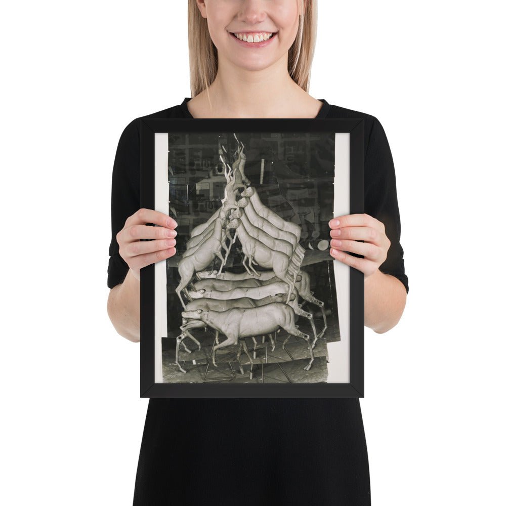 Model for Animal Pyramid II by Bruce Nauman, Framed poster