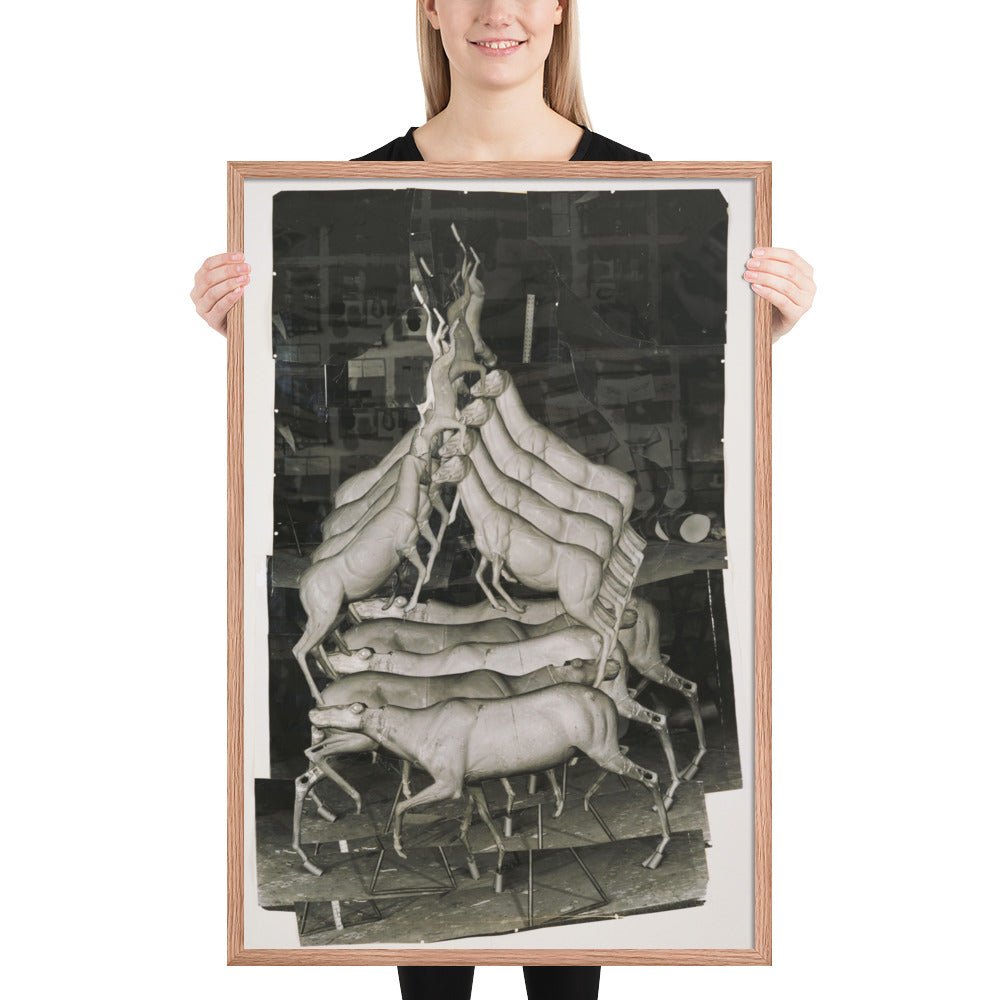Model for Animal Pyramid II by Bruce Nauman, Framed poster
