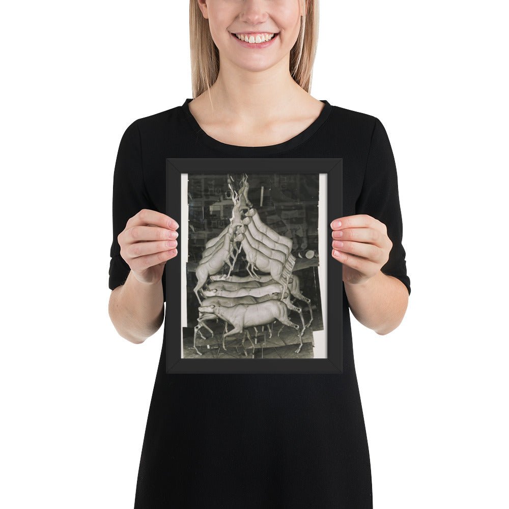 Model for Animal Pyramid II by Bruce Nauman, Framed poster