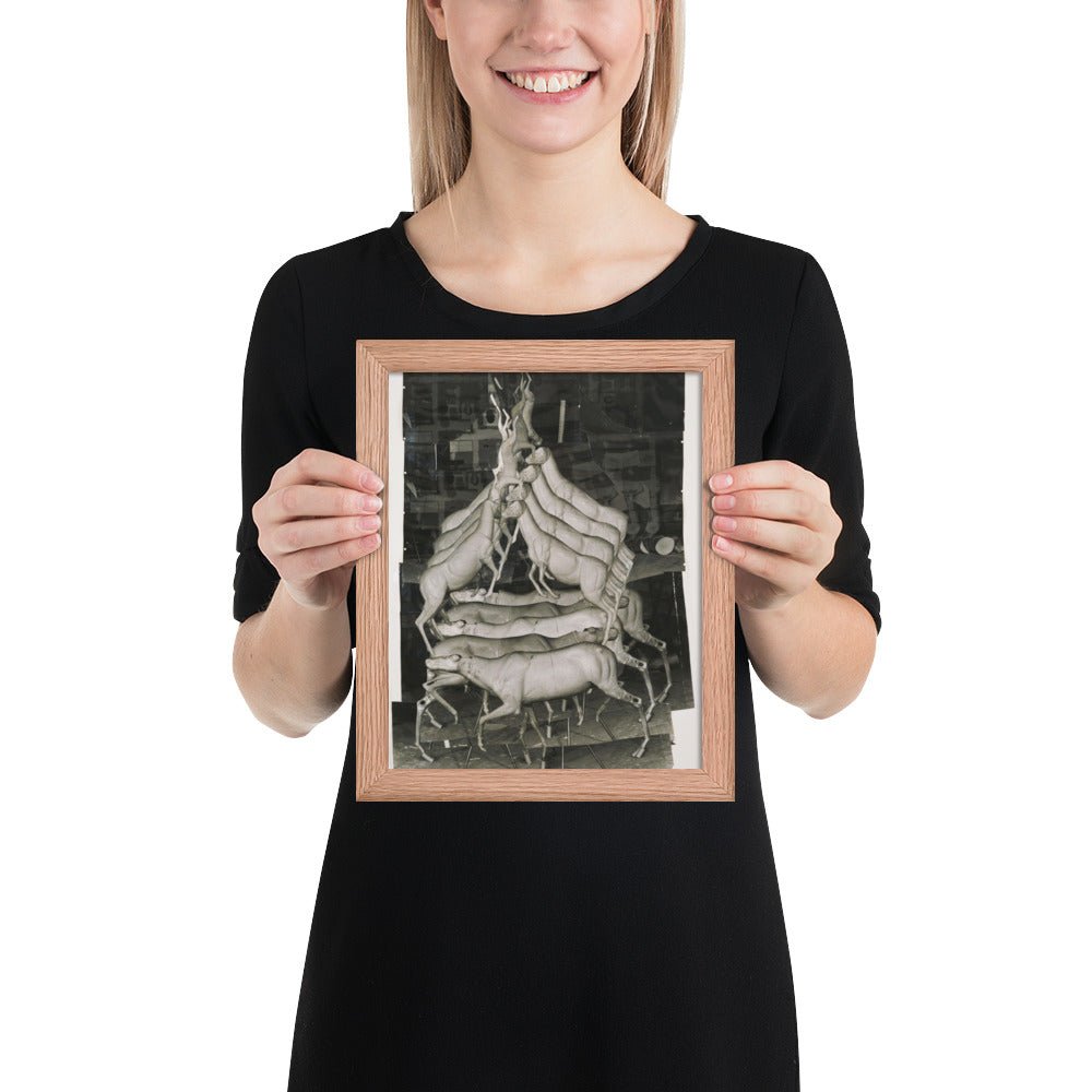Model for Animal Pyramid II by Bruce Nauman, Framed poster