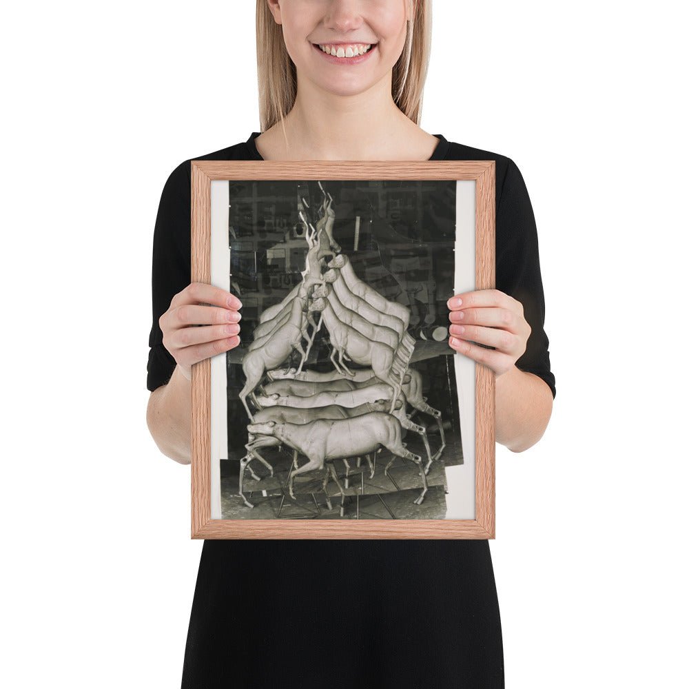 Model for Animal Pyramid II by Bruce Nauman, Framed poster