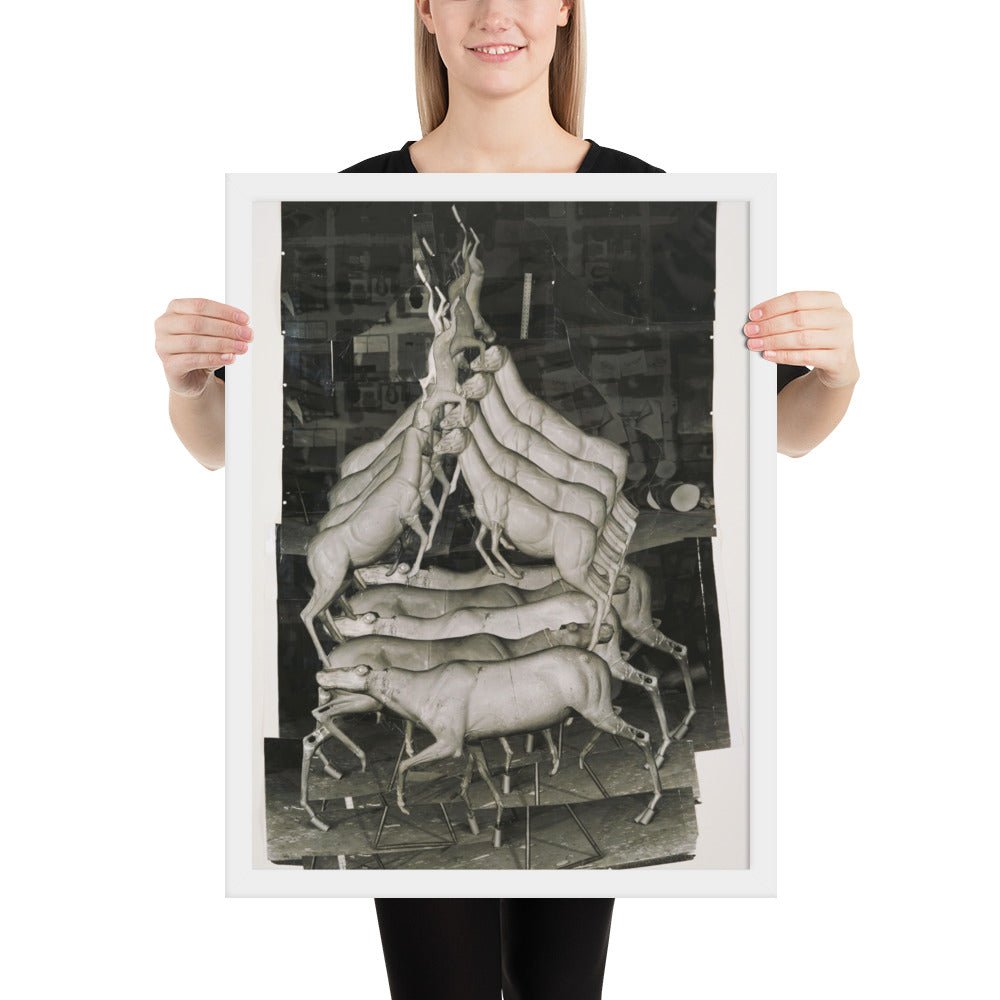 Model for Animal Pyramid II by Bruce Nauman, Framed poster
