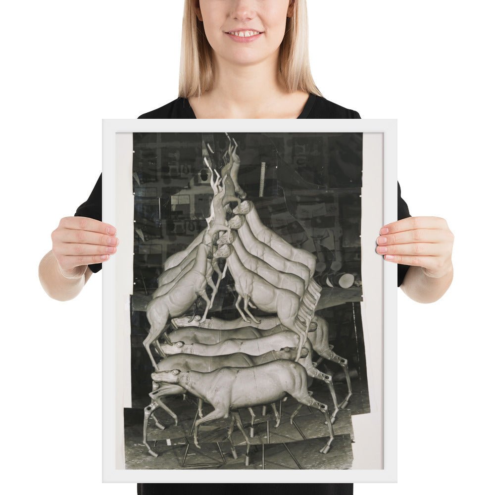 Model for Animal Pyramid II by Bruce Nauman, Framed poster