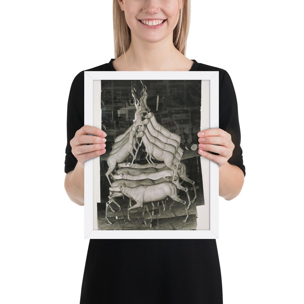 Model for Animal Pyramid II by Bruce Nauman, Framed poster