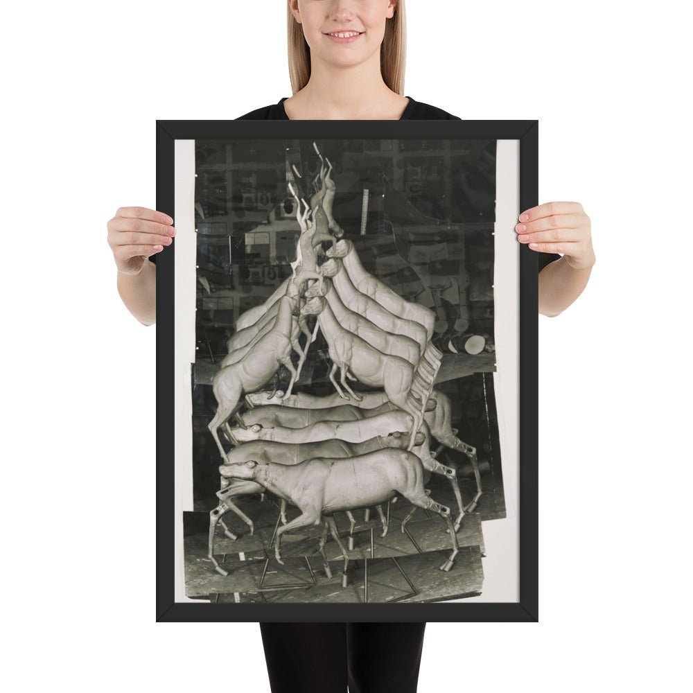 Model for Animal Pyramid II by Bruce Nauman, Framed poster