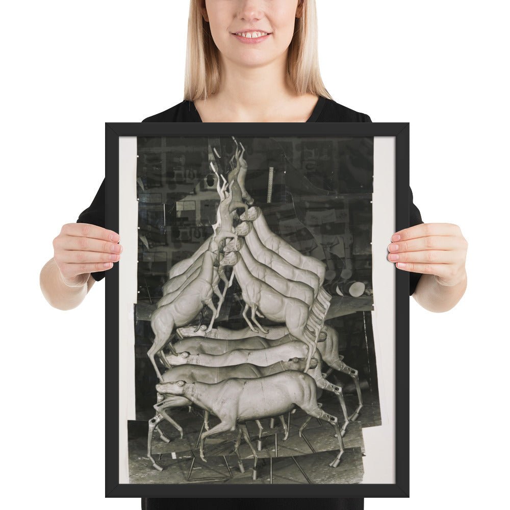 Model for Animal Pyramid II by Bruce Nauman, Framed poster