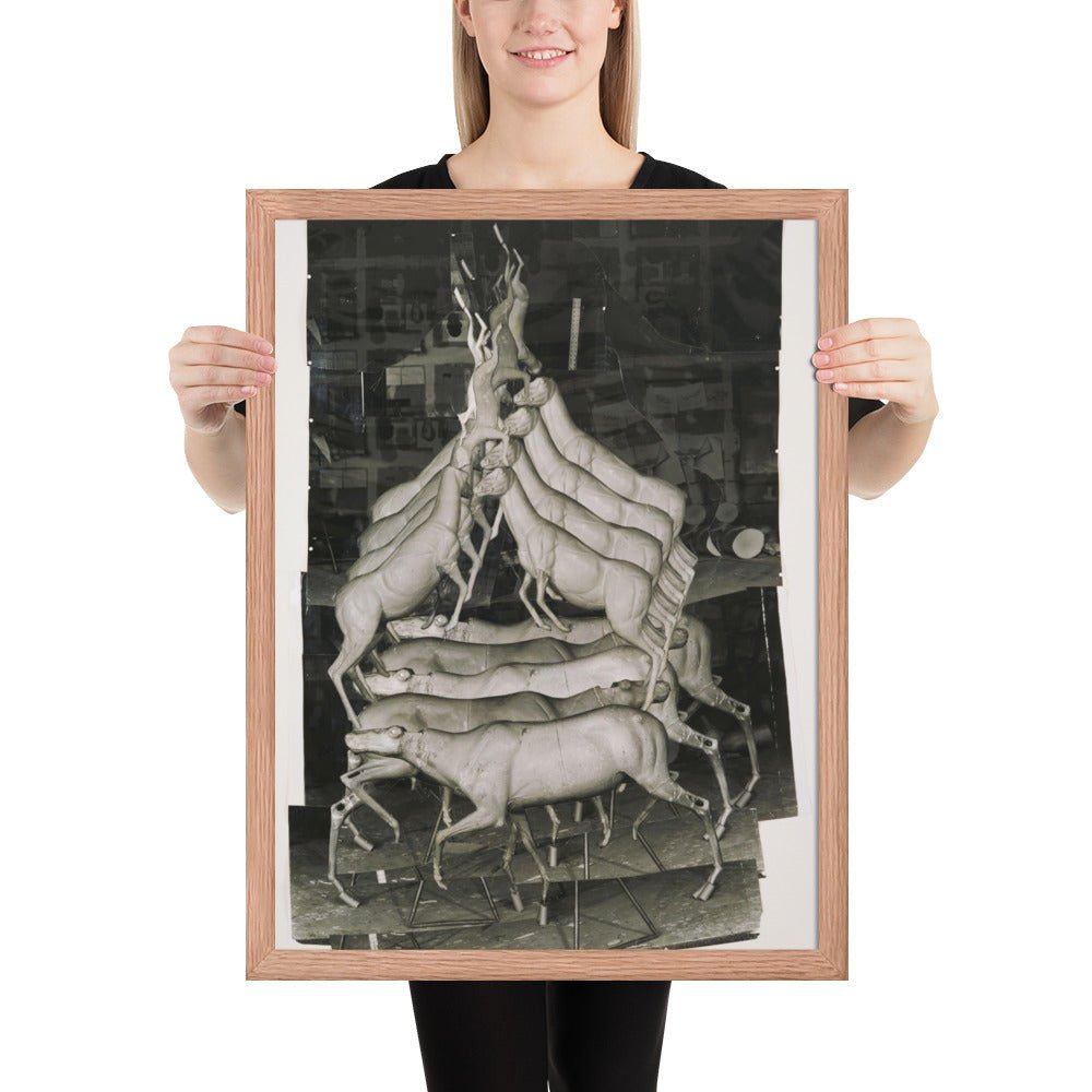 Model for Animal Pyramid II by Bruce Nauman, Framed poster