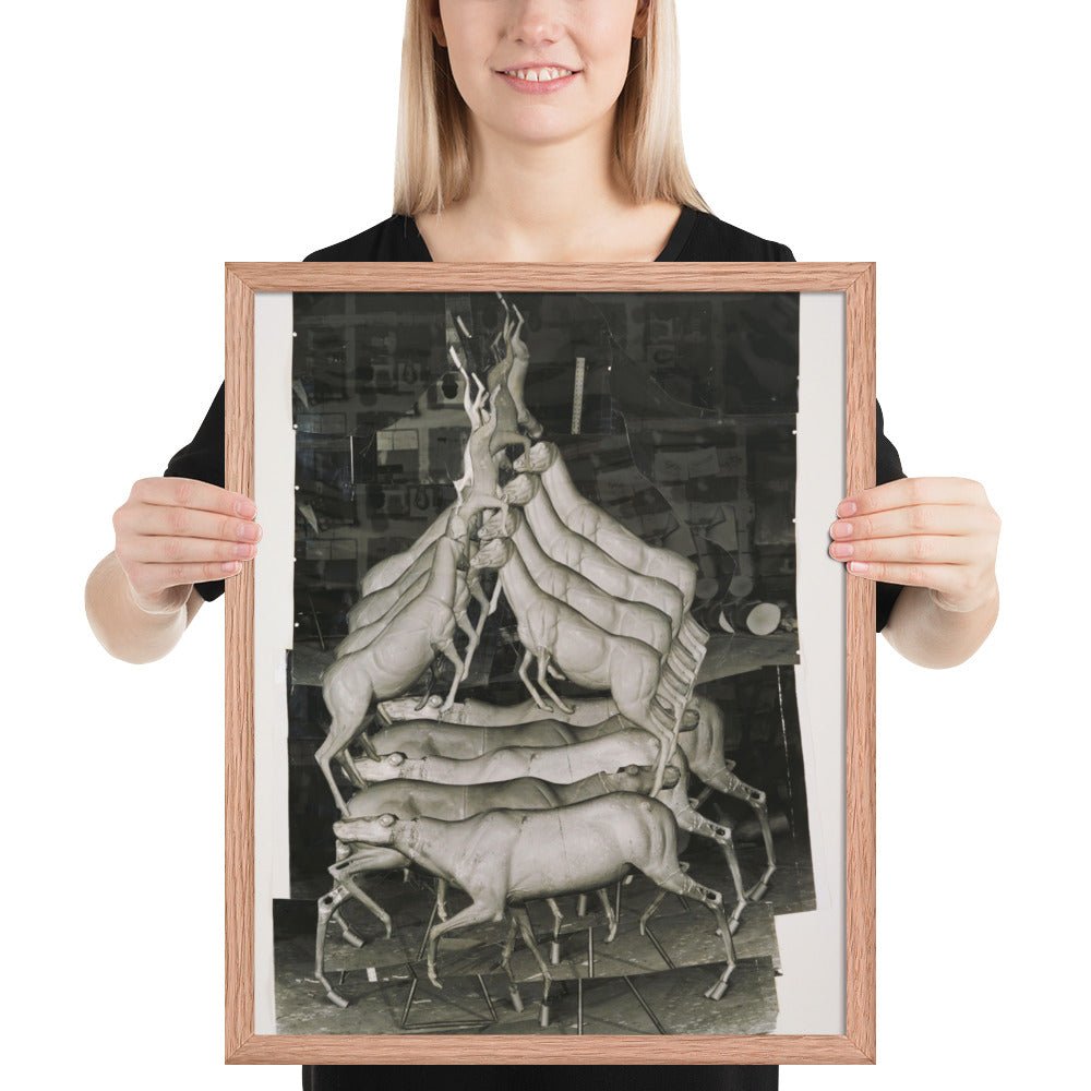 Model for Animal Pyramid II by Bruce Nauman, Framed poster