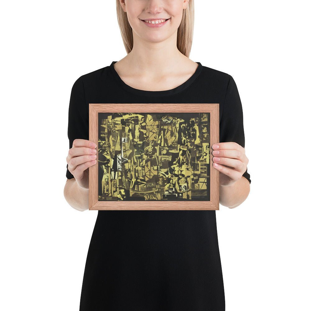 Newsprint Collage by Ad Reinhardt, Framed poster