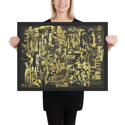 Newsprint Collage by Ad Reinhardt, Framed poster