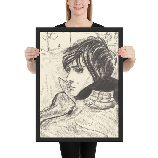 Nick by Elizabeth Peyton, Framed poster